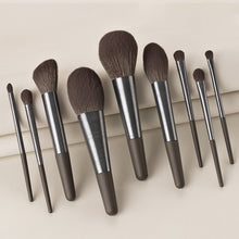 Load image into Gallery viewer, Long Brushed Aluminum Tube 9pcs Makeup Brushes Set Professional Cosmetic Eyeshadow Loose Powder Blush Smudge