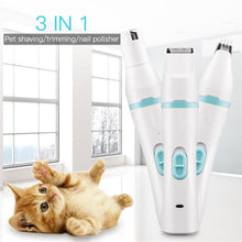 Load image into Gallery viewer, 3 In 1 Professional Pet Cat Dog Hair Trimmer Rechargeable Electric Animal Clippers Hair Cutting Shaver Machine Feet Hair Remover