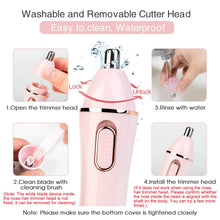 Load image into Gallery viewer, 4 in 1 Electric Shaver For Women Hair Removal Rechargeable Trimmer For Women's Razor Leg Armpit Beauty Appliances Hair Remove