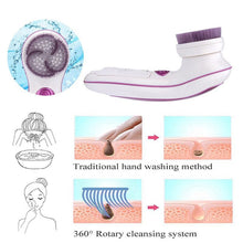 Load image into Gallery viewer, 5 In 1 Electric Facial Cleansing Brush Face Massager Pore Drit Deep Cleaning Exfoliating Blackhead Remover Portable Cleaner