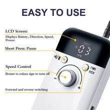 Load image into Gallery viewer, 45000RPM Electric Nail Drill Machine Professional Nail Drills for Gel Nails Polish Rechargeable Portable Nail File Manicure Tool
