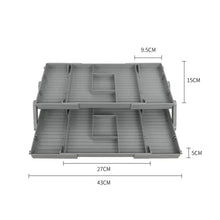 Load image into Gallery viewer, 3 Tier Folding Drawer Organiser Expandable Multi-Layer Organiser Tray Box Jewellery & Cosmetics Storage Drawer Organiser Shelf