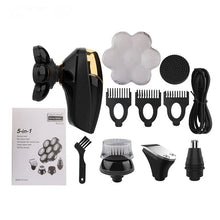 Load image into Gallery viewer, Men's Grooming Care Set Electric Razor Facial Cleaning Bald Shaver Waterproof USB Charging LCD Display Nose Hair Beard Trimmer