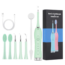 Load image into Gallery viewer, 4 Modes Electric Toothbrush Sonic Dental Scaler USB Rechargable for Adults Waterproof Dental Calculus Remover +Tooth Brush Heads