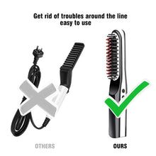 Load image into Gallery viewer, Multifunctional Mini Hair Comb Wireless for Men & Women Fast Heated Brush Hot Electric Comb Beard Straightener Hair Curler