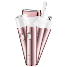 Load image into Gallery viewer, 4 in 1 Electric Razor for Women Shaver Lady Shaver Body Hair Trimmer for Armpit Bikini Arm Leg Face Mustache Portable Painless