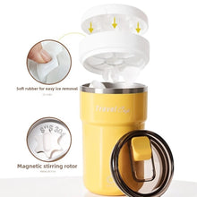 Load image into Gallery viewer, USB Rechargeable Self Stirring Coffee Mug with Ice Tray Portable Magnetic Mixing Cup Leak-proof Stainless Steel