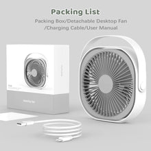 Load image into Gallery viewer, Rechageable Desktop Fan USB Fan 360° Rotatable Fan for Desk Portable Fan Mini Fan with Built-in 4000mAh Battery