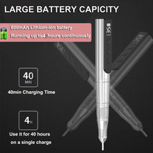 Load image into Gallery viewer, Cordless Nail Drill Machine Professional 35,000rpm Rechargeable Electric Nail File for Acrylic Gel Nails Manicure Pedicure Kits