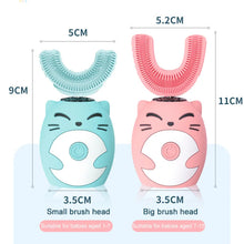 Load image into Gallery viewer, Ipx7 Waterproof Electric Toothbrush Kids U-shaped Sonic Smart Ultrasonic Tooth Brush 360 Degrees Teeth Whitening For Kids