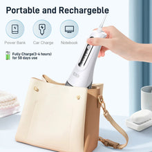 Load image into Gallery viewer, Oral Irrigator Dental Water Flosser 4 Mode Portable Dental Water Jet Floss Rechargeable 300ML 4 Tip IPX7 Teeth Cleaner Whitening