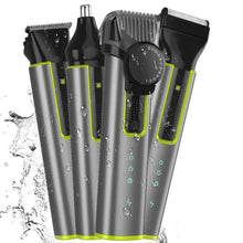 Load image into Gallery viewer, 4 IN 1 Hair Cutting Kits Professional Electric Trimmers Shaver Storage Package USB IPX5 Waterproof Body Grooming Clippers
