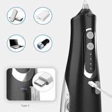 Load image into Gallery viewer, 310ml Oral Irrigator Dental Portable Water Flosser USB Rechargeable 4 Modes IPX7 Water Jet Floss Pick for Cleaning Teeth 4Nozzle