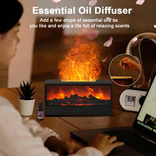 Load image into Gallery viewer, Fireplace Humidifier Flame Aroma Diffuser Fire Humidifier Essential Oil Diffuser Fragrance Diffuser for Room Home Aromatherapy