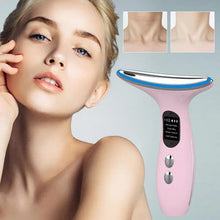 Load image into Gallery viewer, Face Neck Lifting Massager EMS Microcurrent Face Sculpting Device Create A Swan Neck Jade Neck Face Sculpting Device LED Photon