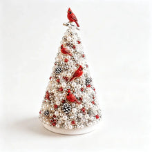 Load image into Gallery viewer, DIY Beaded Christmas Tree Craft Kit Crystal Bead Mini Tree with Angel Topper, Handmade Holiday Tabletop Decor for Home Christmas