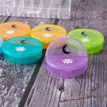 Load image into Gallery viewer, Pill Box Organizer Plastic Storage Box Container Portable Medicine Pill's Case Weekly Pillbox Hat for Tablets Rainbow 7 Days