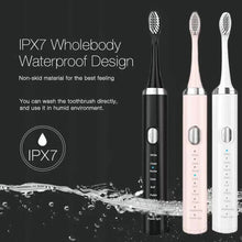 Load image into Gallery viewer, 8 Speed 4 Brush Head Sonic Electric Toothbrush USB Smart Adult Soft Hair Waterproof Teeth Cleaning Set