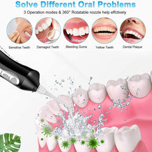 Load image into Gallery viewer, 220ML Oral Irrigator Portable Dental Water Flosser USB Rechargeable 3 Mode Water Jet Floss IPX7 Waterproof Teeth Cleaner 4 Nozzle