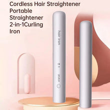 Load image into Gallery viewer, Mini Hair Straightener Flat Iron Ceramic Curling Short Hair Portable Dual-Use Curler Hair Styling Care Beauty Tools Accessories