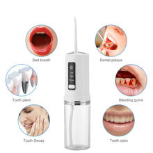Load image into Gallery viewer, 230ML Foldable Oral Irrigator Dental Water Flosser USB Charging 3 Modes Portable Water Jet Irrigation Floss Tooth Cleaner 4 Tips