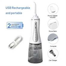 Load image into Gallery viewer, Oral Irrigator Water Flosser 5Modes Portable Dental Water Jet 350ML Water Tank Teeth Cleaner USB Charge Waterproof