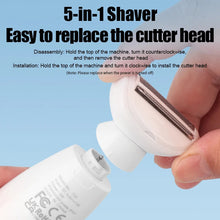 Load image into Gallery viewer, 5 in 1 Women's Lady Shaver Electric Razor Electric Face Shavers Eyebrow Trimmer Painless Bikini Trimmer Hair Removal