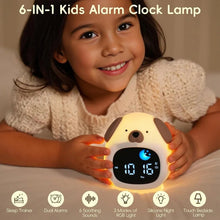 Load image into Gallery viewer, Alarm Clock for Teenager Puppy-Shape Toddler Sleep Training Clock Cute Touch Night Light for Teenager Bedroom