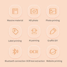 Load image into Gallery viewer, Portable Mini Label Printer Photo Thermal Adhesive Labels Printers Inkless Bluetooth Pocket Mini Printer Stickers Maker 57MM