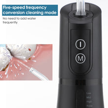 Load image into Gallery viewer, 5 Mode Oral Irrigator USB Rechargeable Portable Dental Water Flosser Jet 400ml Water Tank Waterproof Teeth Whitening 6 Jet