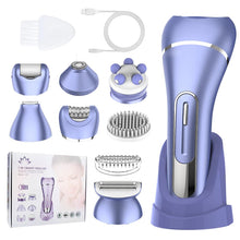 Load image into Gallery viewer, 7IN1 Electric Shaver for Womens Bikini Legs Underarm Public Hairs Rechargeable Trimmer with Detachable Head Cordless Wet Dry Use
