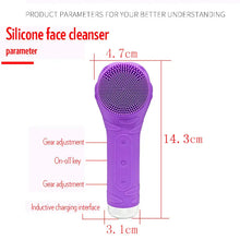 Load image into Gallery viewer, Ultrasonic Silicond Facial Cleansing Brush Waterproof Electric Skin Massager Device For Deep Cleaning