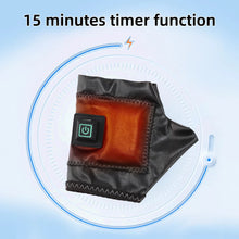 Load image into Gallery viewer, Smart Wireless Heating Leather Gloves Winter Thermal Fingerless Glove Hand Keep Warm