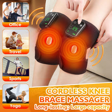 Load image into Gallery viewer, Thermal Knee Massager 3 in 1 Shoulder Knee Elbow Heating Massage Support Brace Rechargeable Vibration Pad Arthritis Pain Relief
