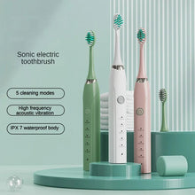 Load image into Gallery viewer, Sonic Electric Toothbrush IPX7 Waterproof Dupont Soft Bristles USB Quick Charge 5 Modes Dental Teeth Whitening Kit Tooth Brush