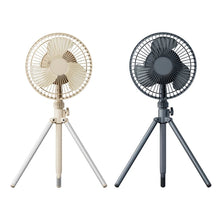 Load image into Gallery viewer, Outdoor Cooling Fan 4000mAh Rechargeable Standing Fans with Adjustable Tripod BBQ Fan 4 Speeds Cooling Fan Camping