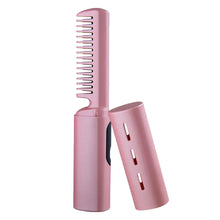 Load image into Gallery viewer, Curly Hair Straightener Iron Comb Cordless USB Charging Mini Hair Styling Curler with Three Gear Control Hair Styling Irons