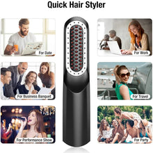 Load image into Gallery viewer, Multifunctional Mini Hair Comb Wireless for Men & Women Fast Heated Brush Hot Electric Comb Beard Straightener Hair Curler