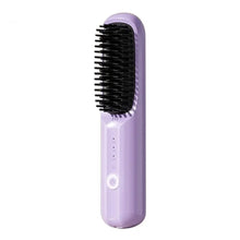 Load image into Gallery viewer, Cordless Straightener Straight Hair Brush Women's Thermal Ion Straightener Travel Adjustable Temperature Ceramic Straightener