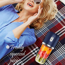 Load image into Gallery viewer, Portable Small Electric Juicer Stainless Steel Blade Cup Juicer Fruit Automatic Smoothie Blender Kitchen Tool