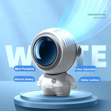 Load image into Gallery viewer, Astronaut Neck Hanging Fan Portable Cute Quiet Running Brushless Motor Working Sleeping Travel USB Charging Cooling Fans
