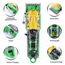 Load image into Gallery viewer, T Hair Trimmer Electric Clipper Cutter Man Shaver Beard Barber Professional Hair Trimer Cutting USB Charging Machine Set for Men