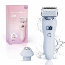 Load image into Gallery viewer, 2-IN-1 Electric Shaver Razors for Women Legs Underarm Face Pubic Hairs,Wet Dry Use Rechargeable Bikini Trimmer Hair Removal