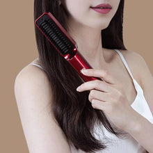 Load image into Gallery viewer, Hair Straightening Comb Portable Wireless Hair Straightener Brush for Women Fast Heating Anti-frizz Styling Comb