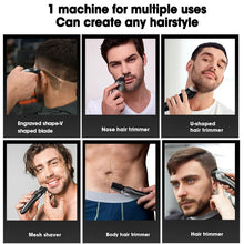 Load image into Gallery viewer, 6 in 1 Multifunctional Grooming Kit Hair Clipper With Digital Display High Power Electric Shaver Nose Hair Trimmer