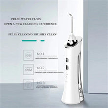 Load image into Gallery viewer, Portable Electric Oral Irrigator Waterproof USB Rechargeable Dental Water Flosser Water Jet Teeth Cleaner 5 Nozzles