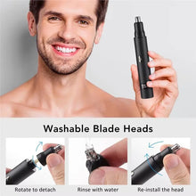Load image into Gallery viewer, USB Rechargeable 3In1 Electric Ear Nose Hair Trimmer Portable For Men Women Facial Hair Nose Eyebrow