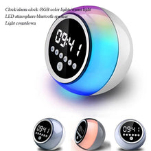 Load image into Gallery viewer, LED Ambient Bluetooth Speaker ABS Multifunctional Three Speed Bright Color Speaker Alarm Clock FM Radio Stereo