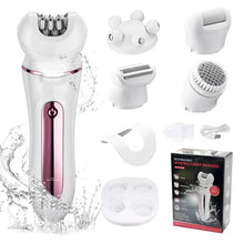 Load image into Gallery viewer, 5 in 1 Hair Removal Epilator Electric Shaver for Women Rechargeable Body Massager Razor Bikini Beard Trimmer Foot Grinder