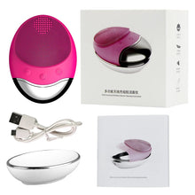 Load image into Gallery viewer, Electric Face Cleaner Sonic Silicond Facial Cleansing Brush Electric Ultrasonic Vibrating Face Massager Mini Pore Deep Cleaning